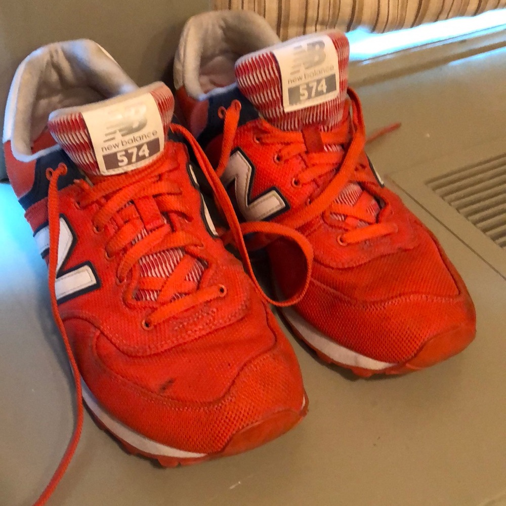 10.5 New Balance 574 Orange